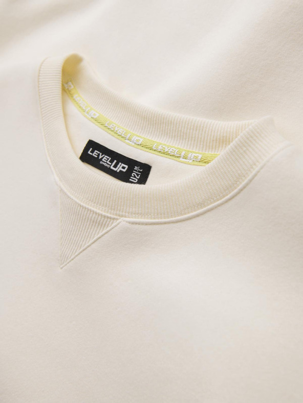 Ombre Clothing Klassischer Unisex-Pullover mit Rundhalsausschnitt - creme