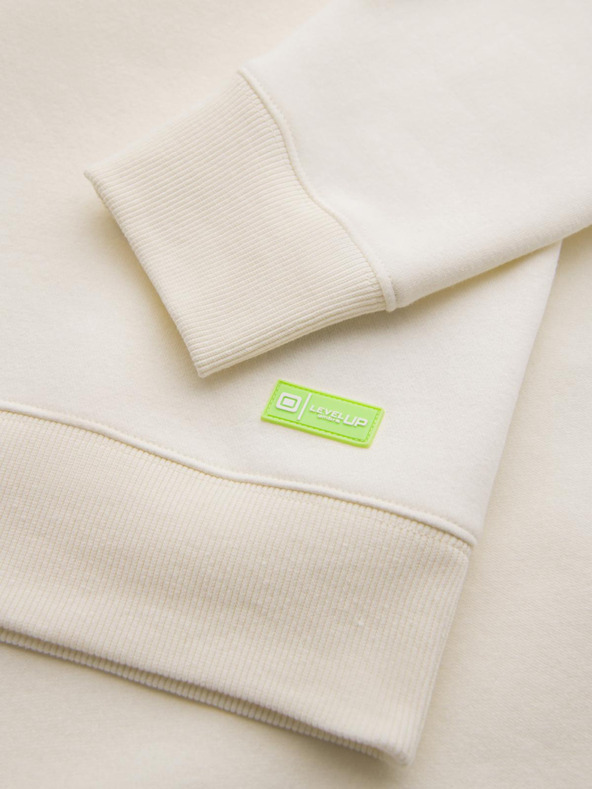 Ombre Clothing Klassischer Unisex-Pullover mit Rundhalsausschnitt - creme