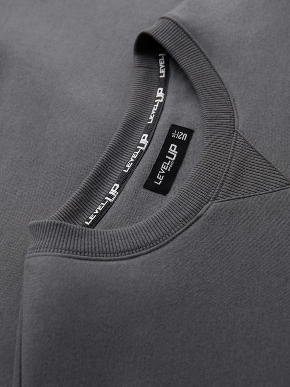 Ombre Clothing Unisex-Klassischer Pullover mit Rundhalsausschnitt - grau