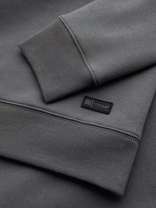 Ombre Clothing Unisex-Klassischer Pullover mit Rundhalsausschnitt - grau