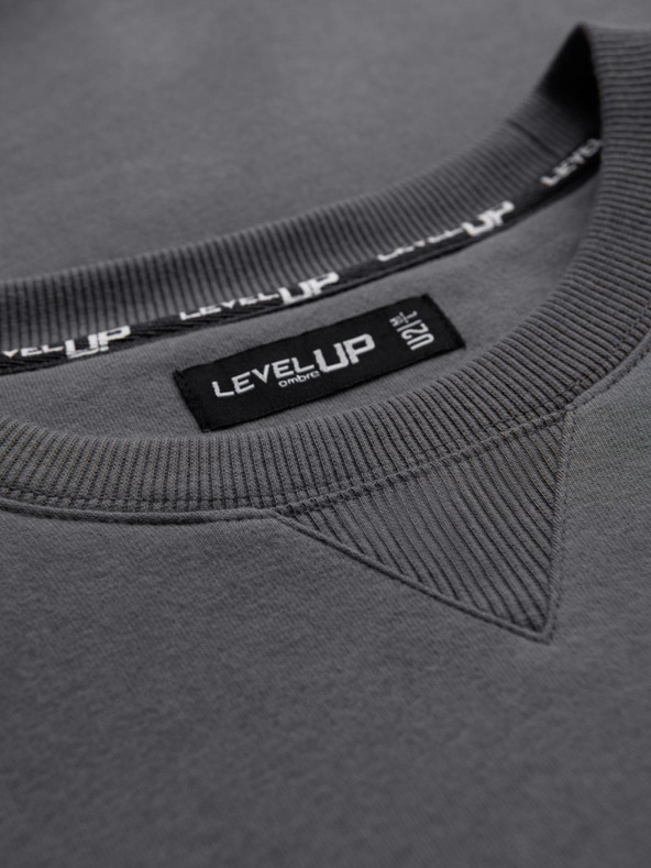 Ombre Clothing Unisex-Klassischer Pullover mit Rundhalsausschnitt - grau