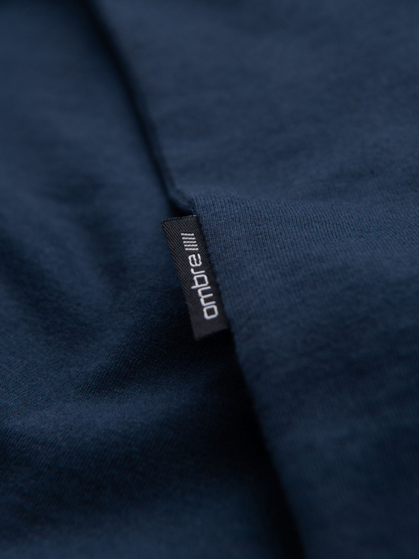 Ombre Clothing Herren klassisches Baumwoll-T-Shirt BASIC - dunkelblau