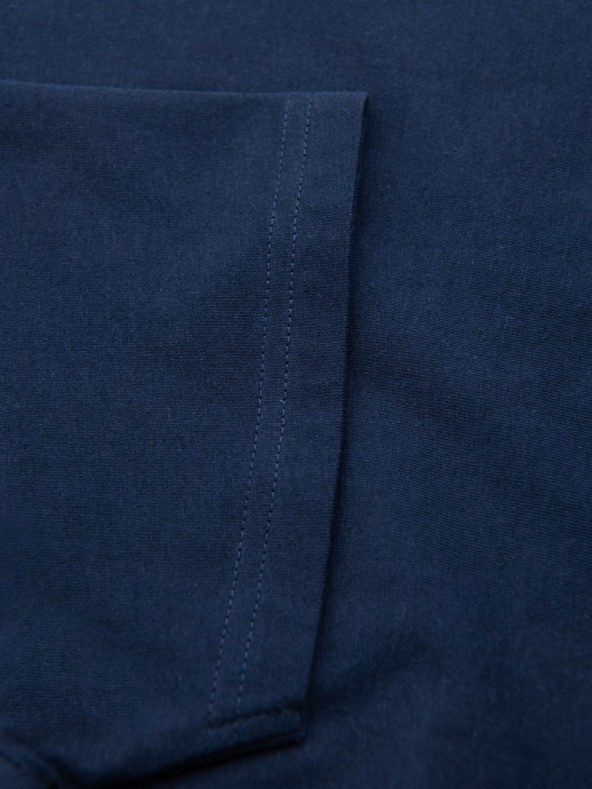 Ombre Clothing Herren klassisches Baumwoll-T-Shirt BASIC mit V-Ausschnitt - dunkelblau