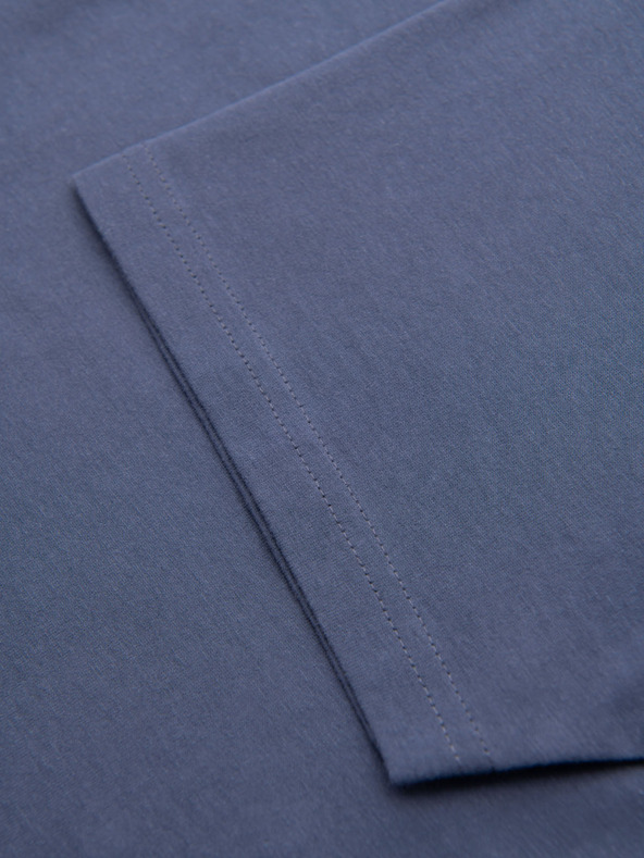 Ombre Clothing Herren klassisches Baumwoll-T-Shirt BASIC - Jeans-Blau