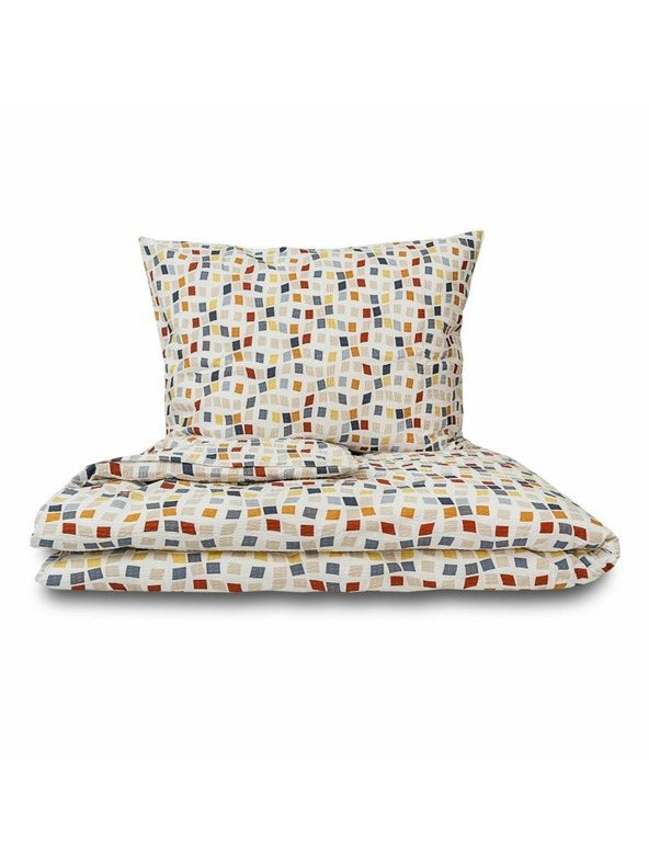 Kvalitex Französisches verlängertes Krepp-Bettwäsche-Set 240x220, 70x90cm Mosaik