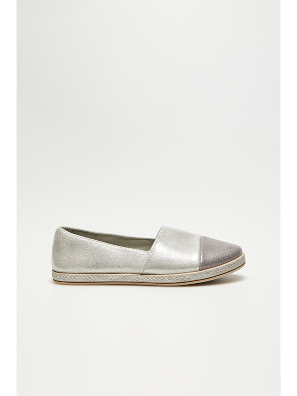 Moodo Silberne Espadrilles