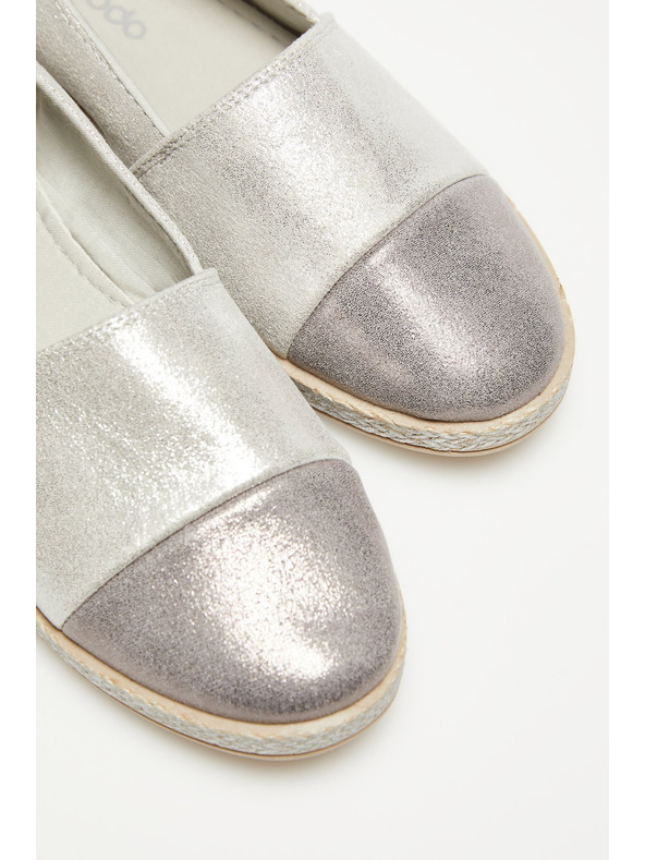 Moodo Silberne Espadrilles