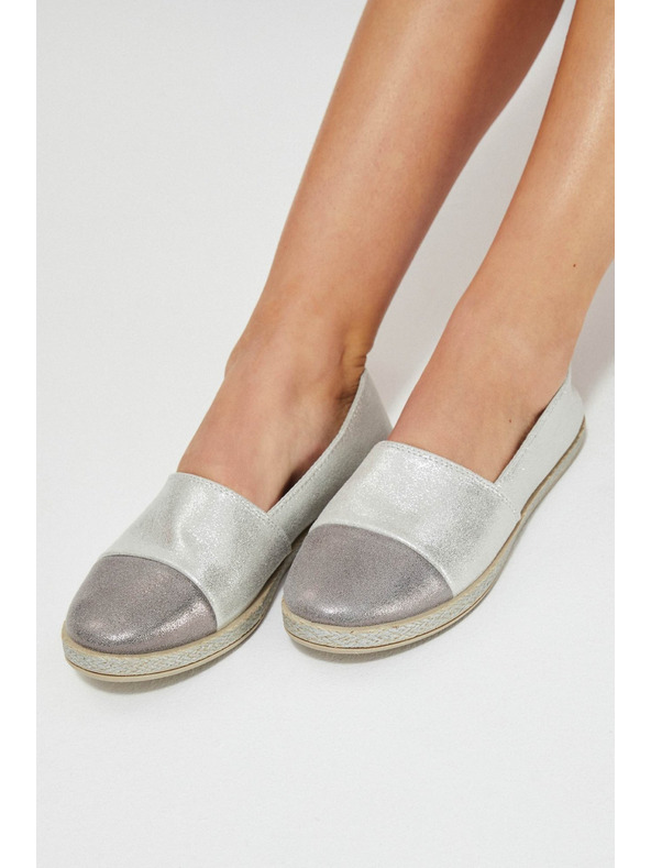 Moodo Silberne Espadrilles