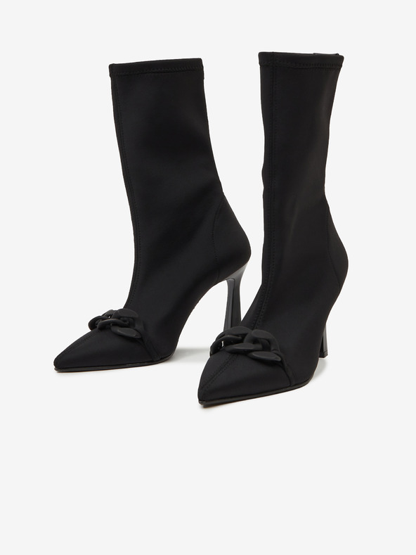 Ojju Schwarze Damenstiefel mit Absatz OJJU