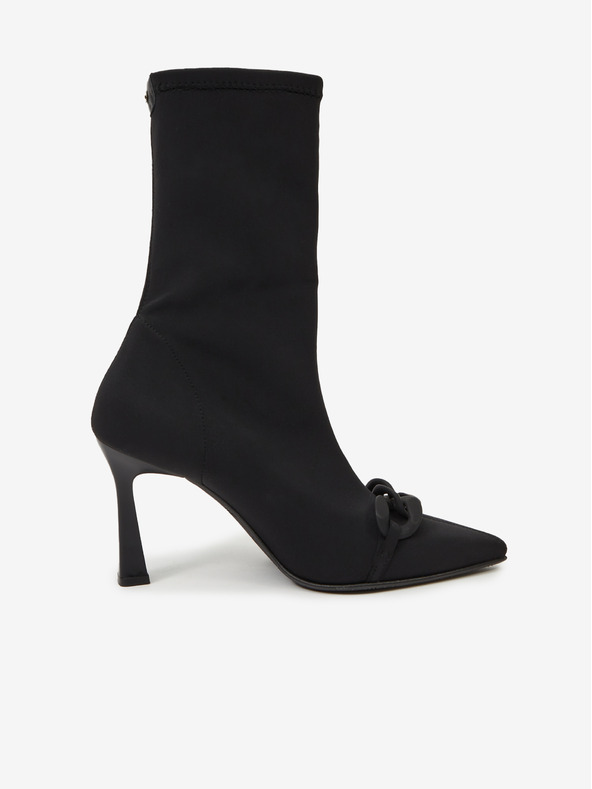 Ojju Schwarze Damenstiefel mit Absatz OJJU