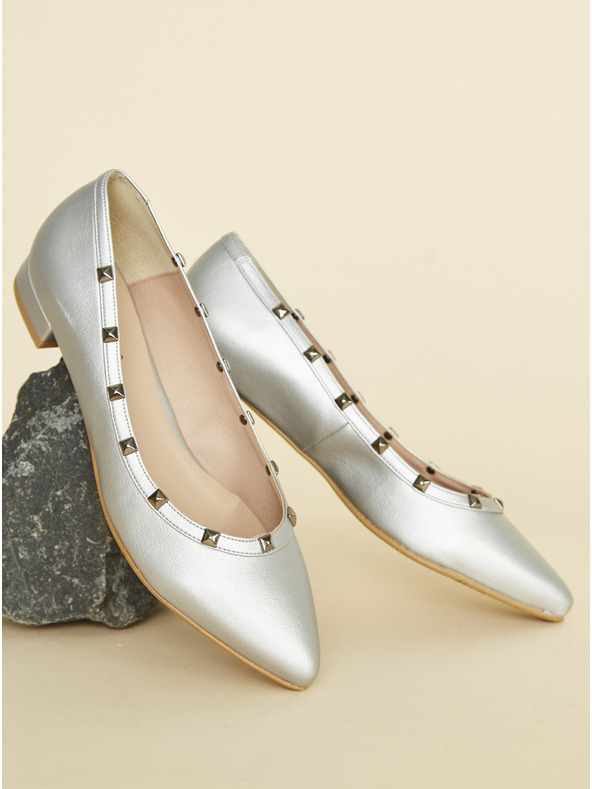 Ojju Ballerinas in silberner Farbe OJJU