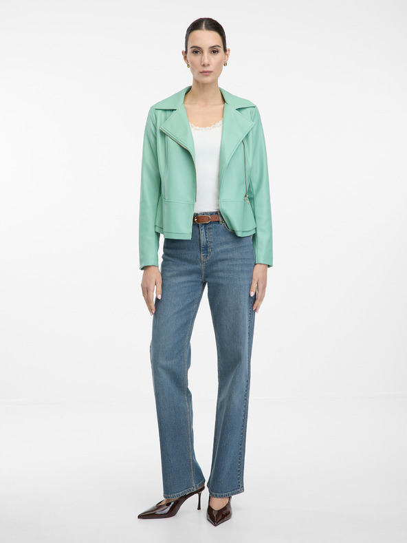 Orsay Hellgrüne Damen-Kunstlederjacke von ORSAY