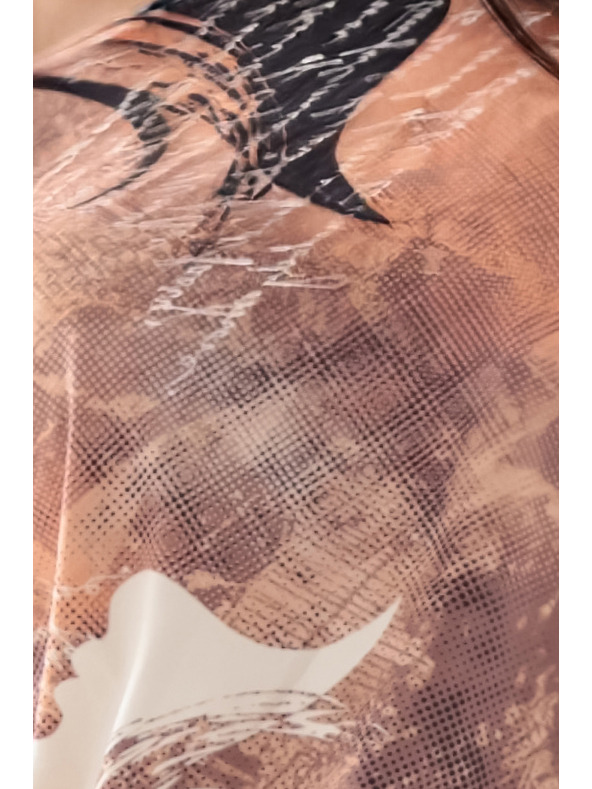 numoco Gemusterte Sportkleider mit Taschen und Bindung