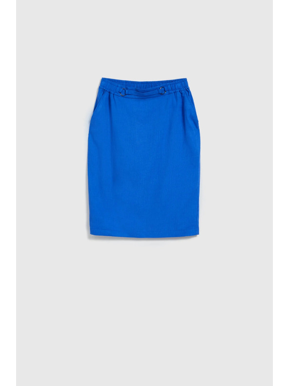 Moodo Blauer Midi-Etuirock