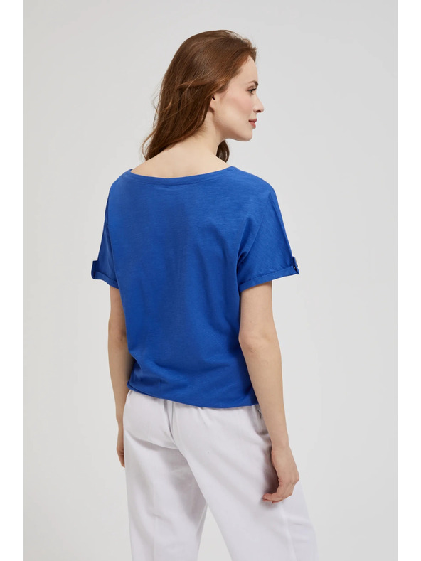 Moodo Blauer lockerer Top