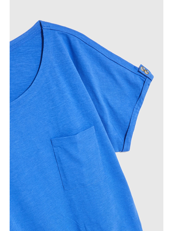Moodo Blauer lockerer Top