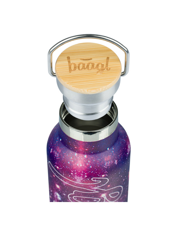 BAAGL  BAAGL Thermoflasche mit Bambusdeckel Galaxy, 500 ml