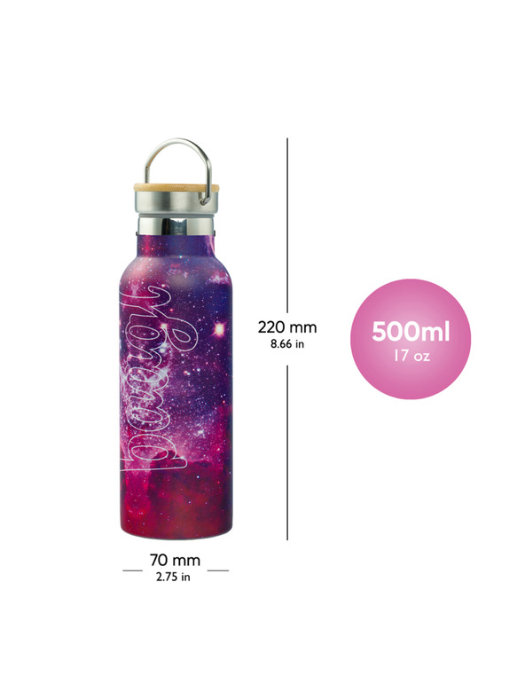 BAAGL  BAAGL Thermoflasche mit Bambusdeckel Galaxy, 500 ml