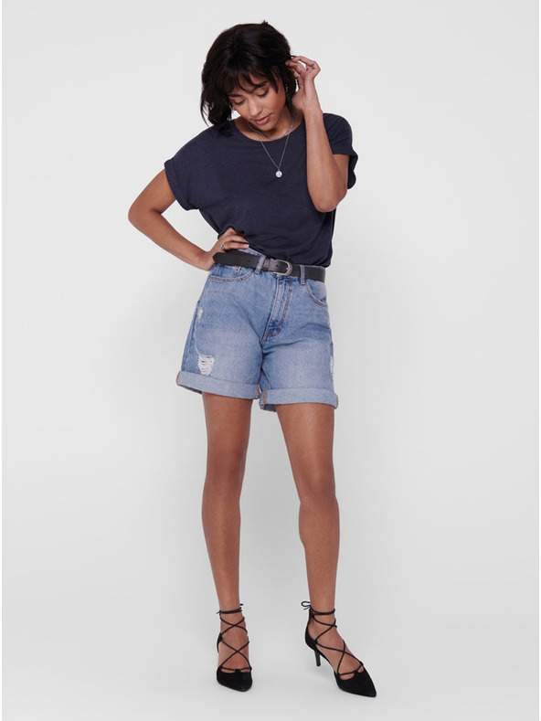 ONLY Blaues lockeres ONLY Moster-T-Shirt