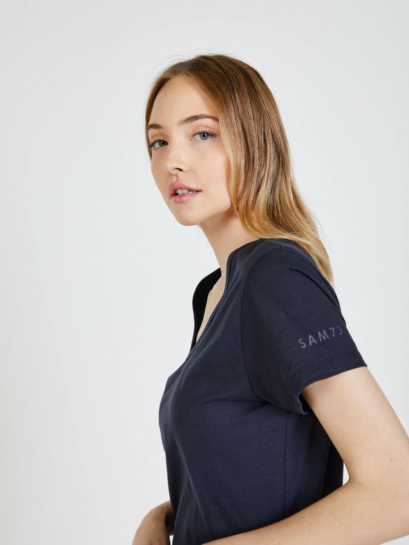 Sam 73 Dunkelblaues Damen-T-Shirt SAM 73 Una