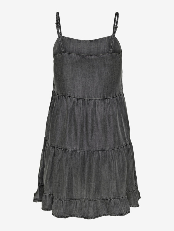 ONLY Dunkelgraues kurzes Kleid mit Riemchen ONLY Ragna