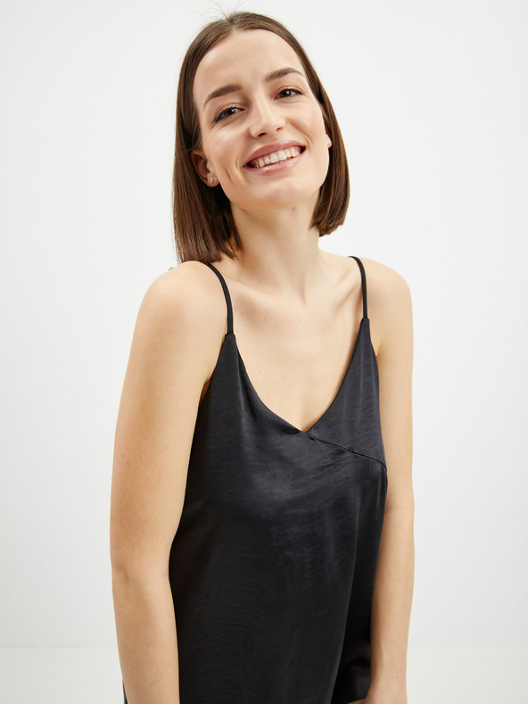 ONLY Schwarzes Midikleid aus Satin für Damen ONLY Cosmo