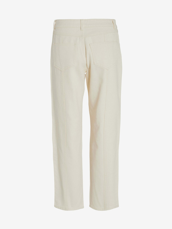Vila Cremefarbene Damenjeans mit geradem Schnitt VILA Orys