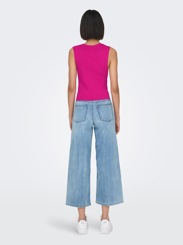 ONLY Dunkelrosa Damen-Basic-Top mit Rippenstruktur ONLY Majli