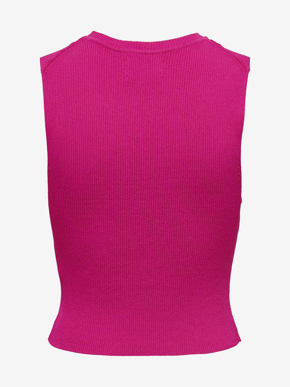 ONLY Dunkelrosa Damen-Basic-Top mit Rippenstruktur ONLY Majli