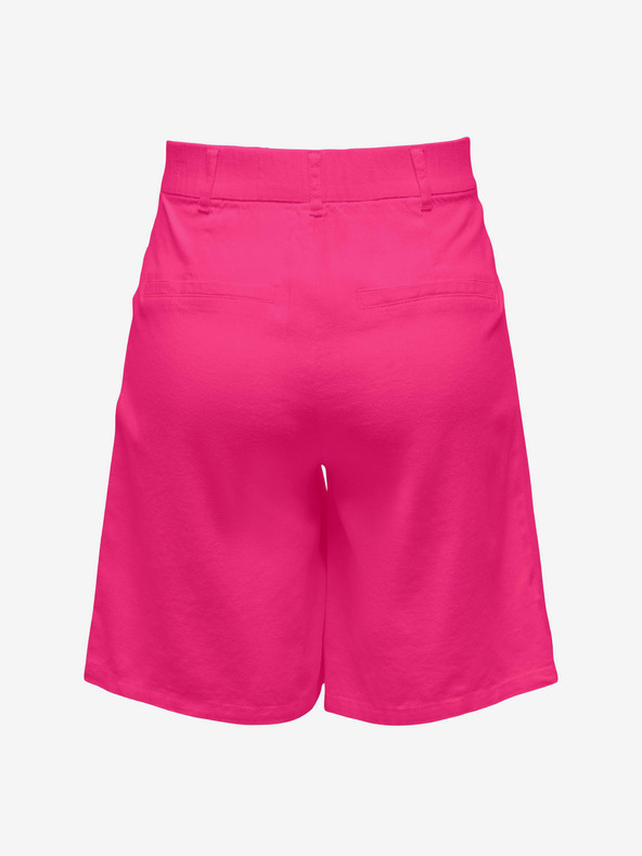 ONLY Dunkelrosa Damen-Leinenshorts ONLY Caro