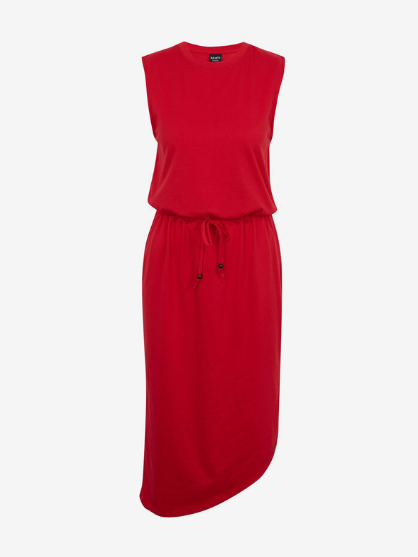 Sam 73 Rotes asymmetrisches Basic-Kleid für Damen SAM73 Antlia
