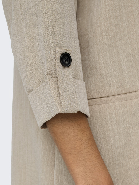 ONLY Beige gestreifte Damenjacke ONLY Marsa