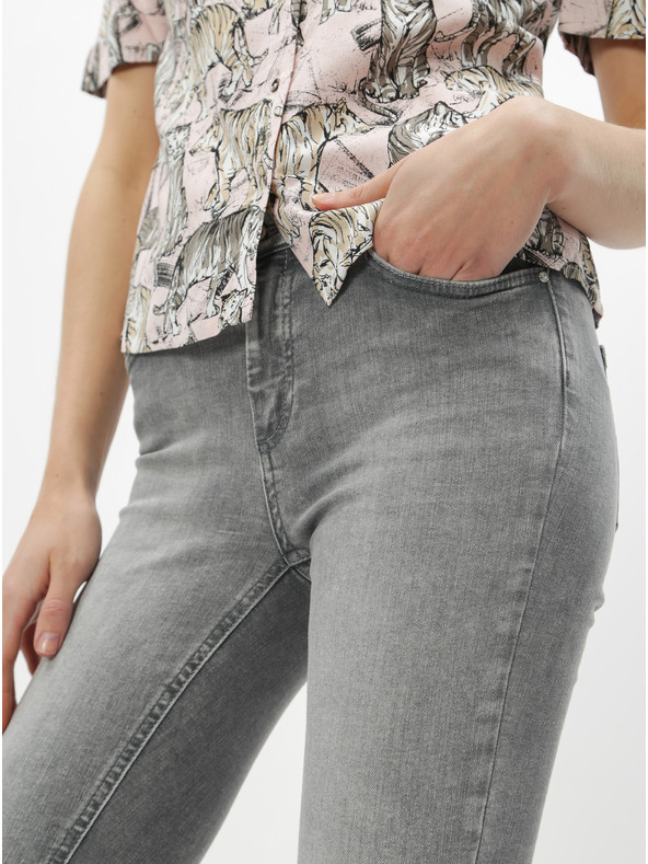 ONLY Graue verkürzte Röhrenjeans ONLY Blush