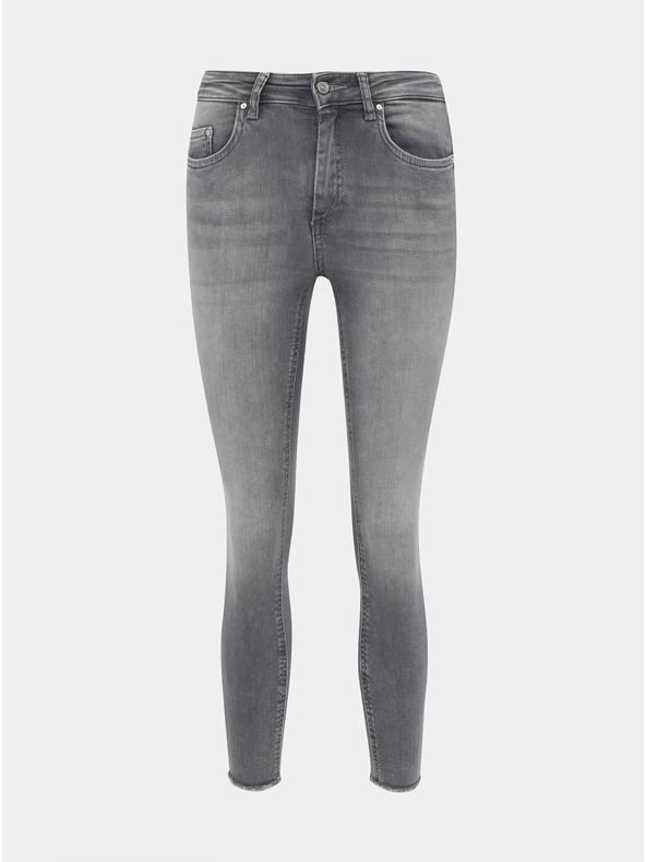 ONLY Graue verkürzte Röhrenjeans ONLY Blush