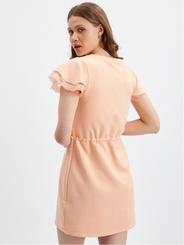 Orsay Apricotfarbenes Damen-Sweatshirt-Kleid ORSAY