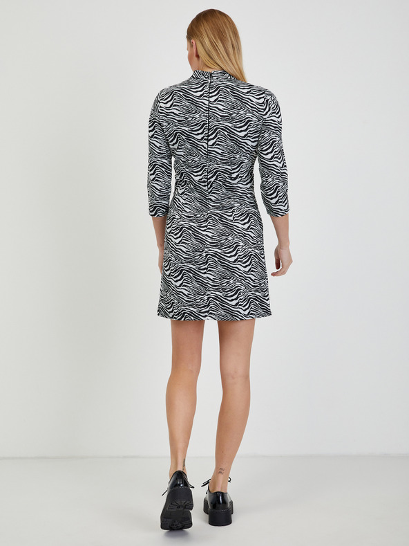 Orsay Schwarz-weißes gemustertes Damenkleid ORSAY