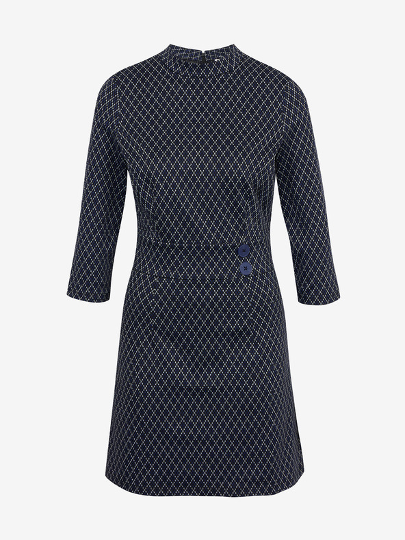 Orsay Dunkelblaues gemustertes Damenkleid ORSAY