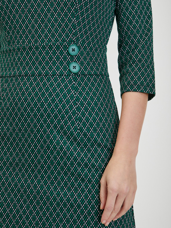 Orsay Grünes gemustertes Damenkleid ORSAY