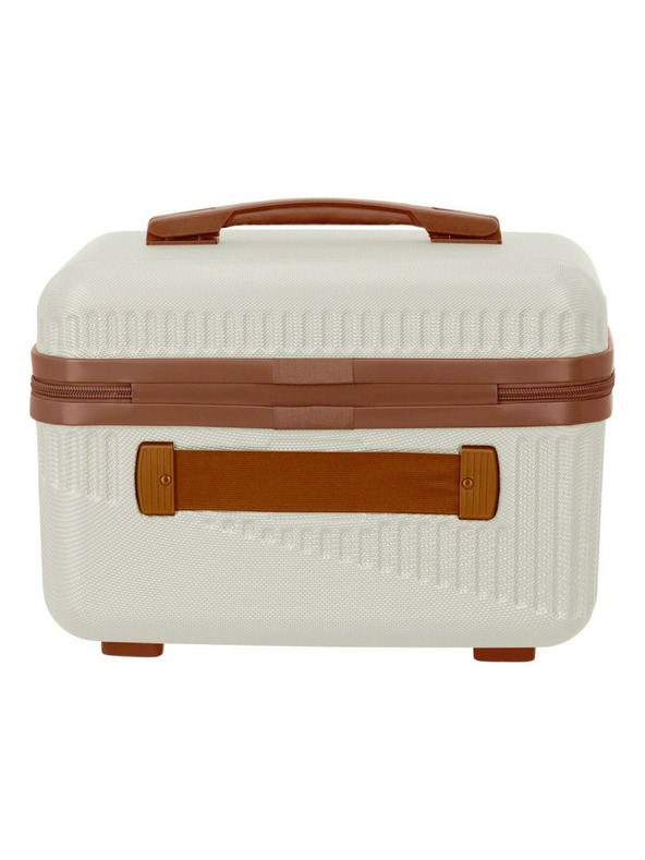 Travelite Kosmetiktasche Travelite Bali Beautycase Weiß/Cognac