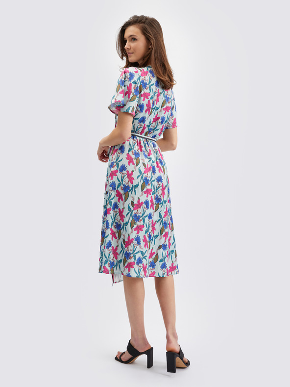 Orsay Rosa-blaues Damen Blumenkleid ORSAY