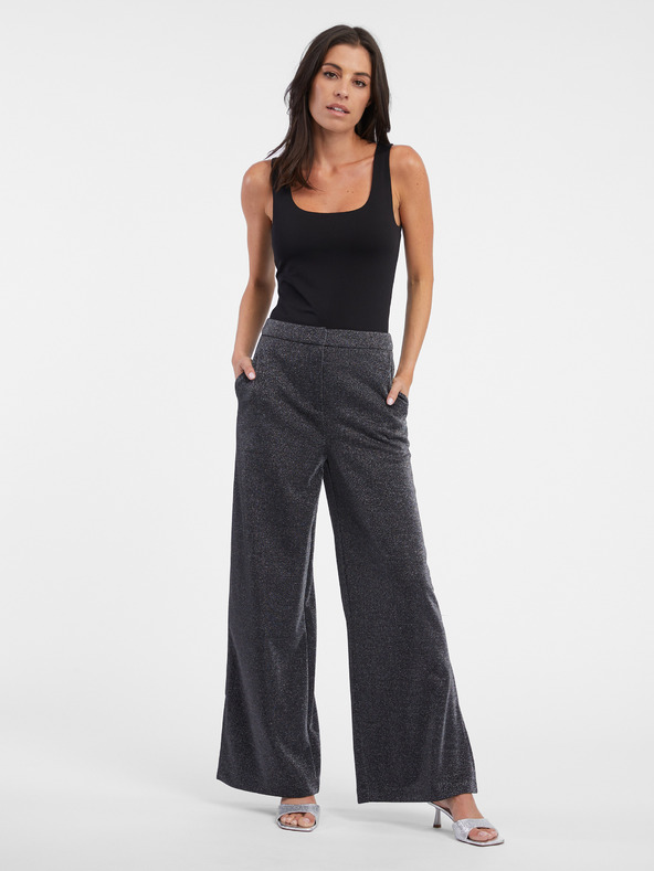 Orsay Dunkelgraue Damen-Weitbeinhose ORSAY