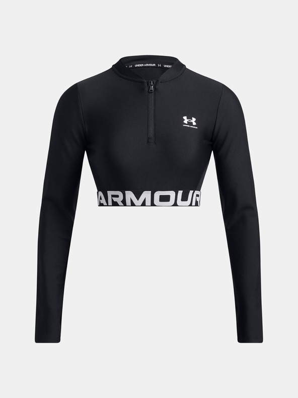 Under Armour Damen-T-Shirt Under Armour HeatGear Rib 1/4 Zip LS
