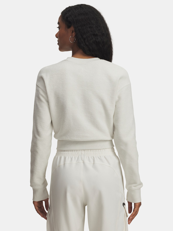 Under Armour Damen-Sweatjacke Under Armour Icon Terry Varsity Crew-WHT