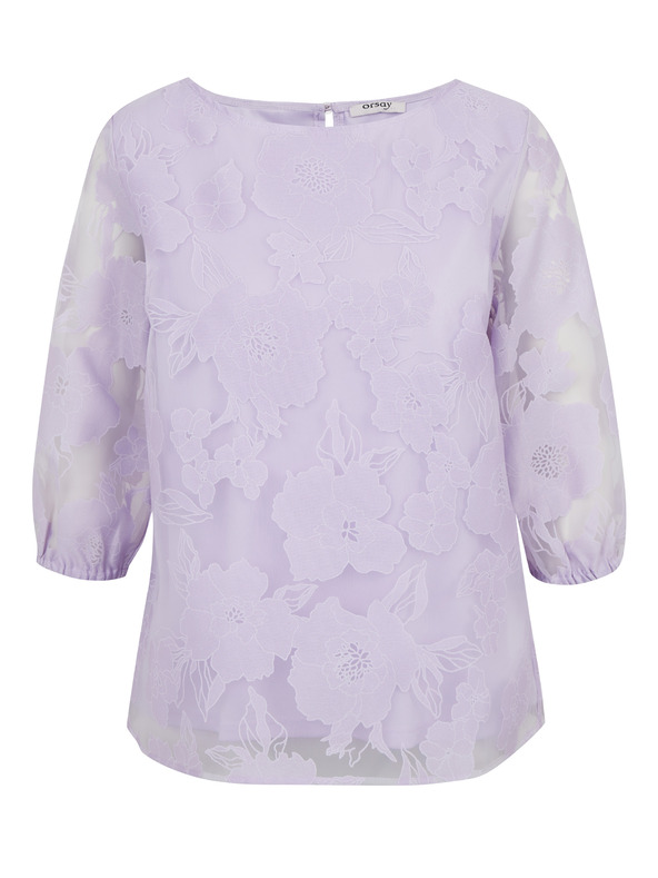 Orsay Hellviolette Damen-Blumenbluse ORSAY