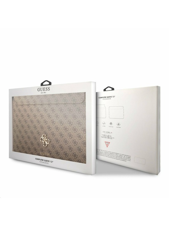 Guess Guess PU 4G Metal Logo Computer Sleeve 13" Braun