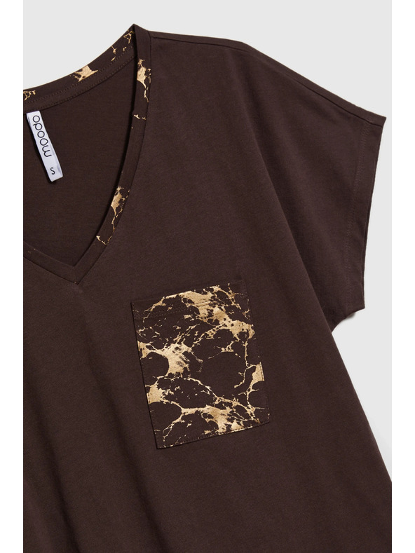 Moodo Damen Baumwoll-T-Shirt von Moodo – braun