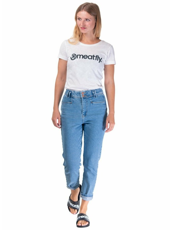 Meatfly Meatfly Damen-T-Shirt Ladies MF Logo B - White | Größe