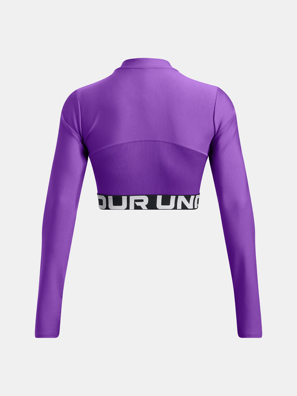 Under Armour Damen Shirt Under Armour HeatGear Rib 1/4 Zip LS-PPL