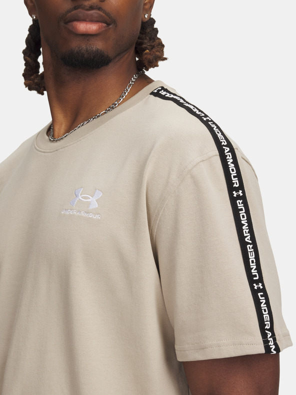 Under Armour Herren T-Shirt Under Armour UA Icon HWT Tee Taping-BRN