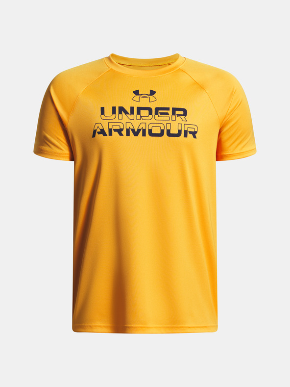 Under Armour Jungen T-Shirt Under Armour UA Tech Split Wordmark SS-ORG